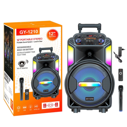 Φορητό ηχείο subwoofer με μικρόφωνο Karaoke - GY-1210 - 116220 - Image 2